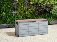 Skrzynia ogrodowa LOCARNO 112 cm 50 cm Brązowy_921751