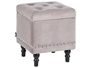 Storage Pouffe LORETTO Velvet Light Grey_1185981