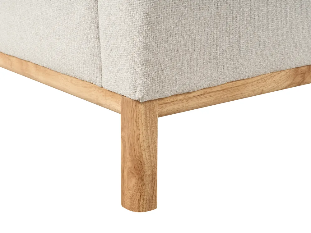 Corner Sofa 3 Seater SOSJO Fabric Light Beige Right Hand_941151