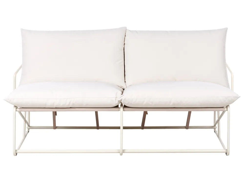 Garden Sofa Set 4 Seater PONTE Metal Light Beige_1013450