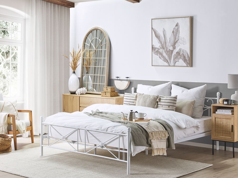 Bed Metal RODEZ 180 x 200 cm (EU Super King) White