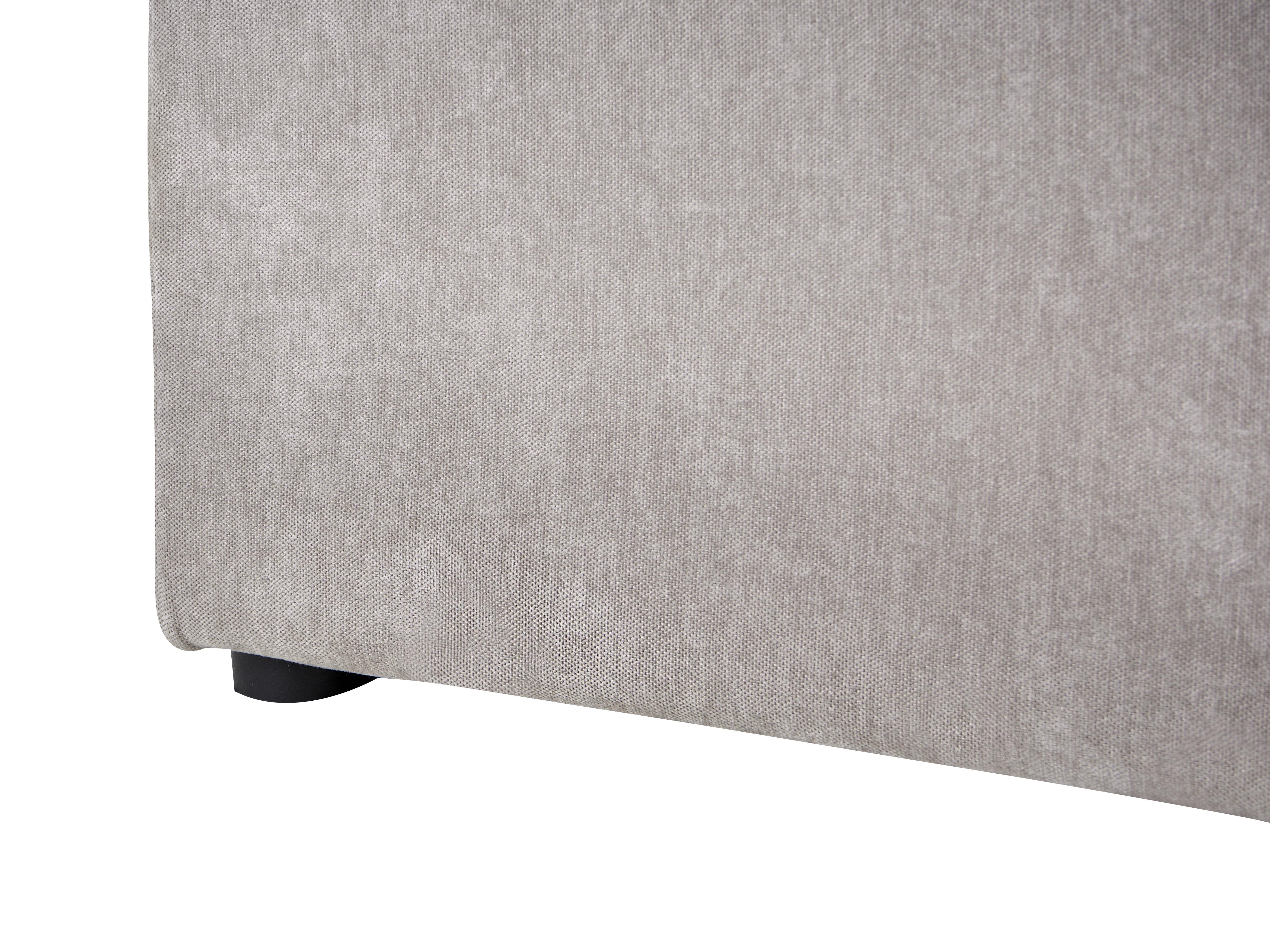 Bett mit Stauraum NANTERRE Chenillegewebe Taupe 120 x 200 cm_1082439