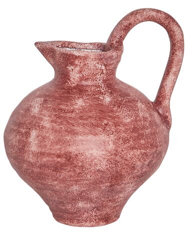 Stoneware Decorative Vase 19 cm Red SAURY