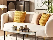 Set di 2 cuscini AGASTACHE 45 x 45 cm Giallo Trama geometrica_1178419