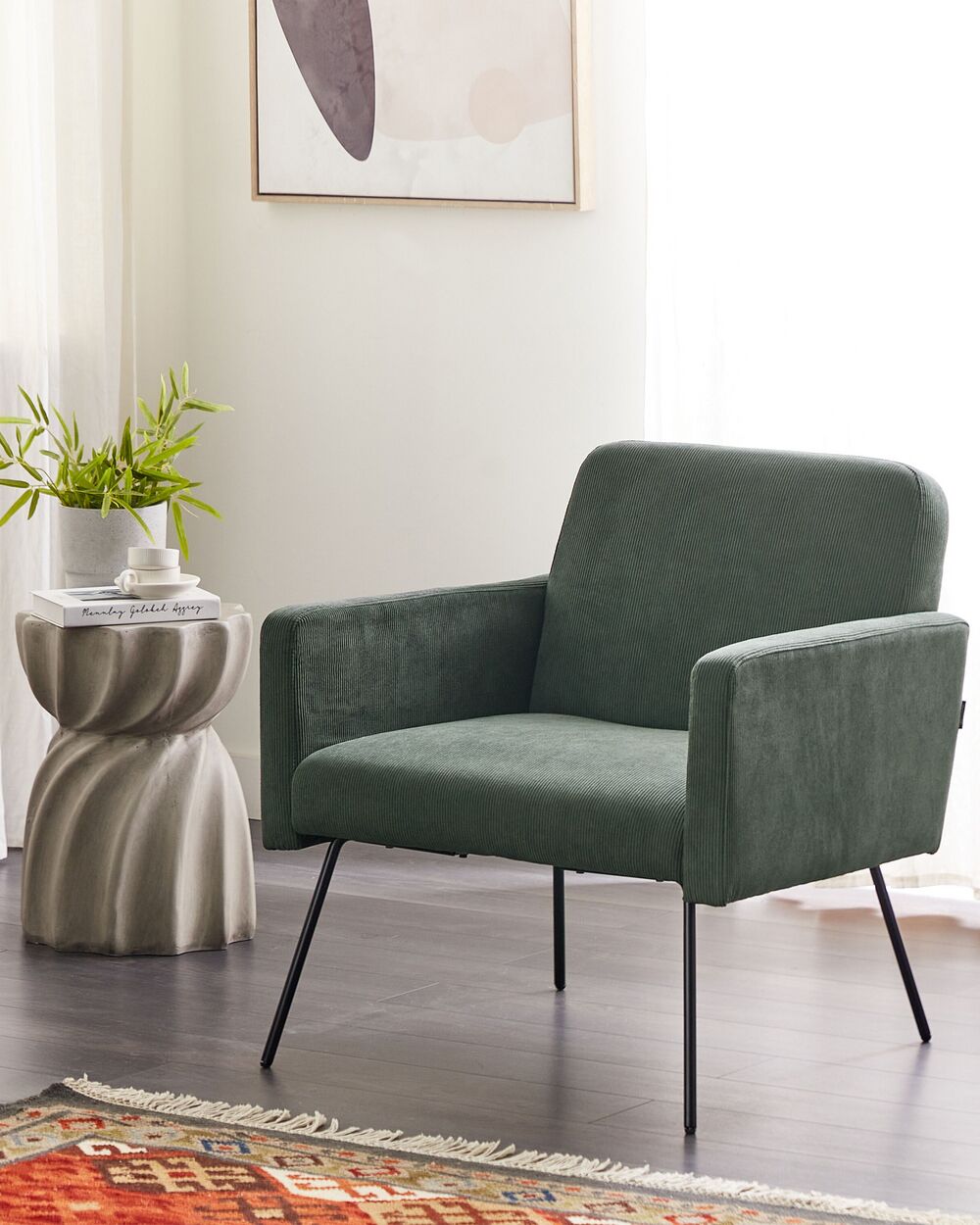 Armchair NARKEN Corduroy Dark Green