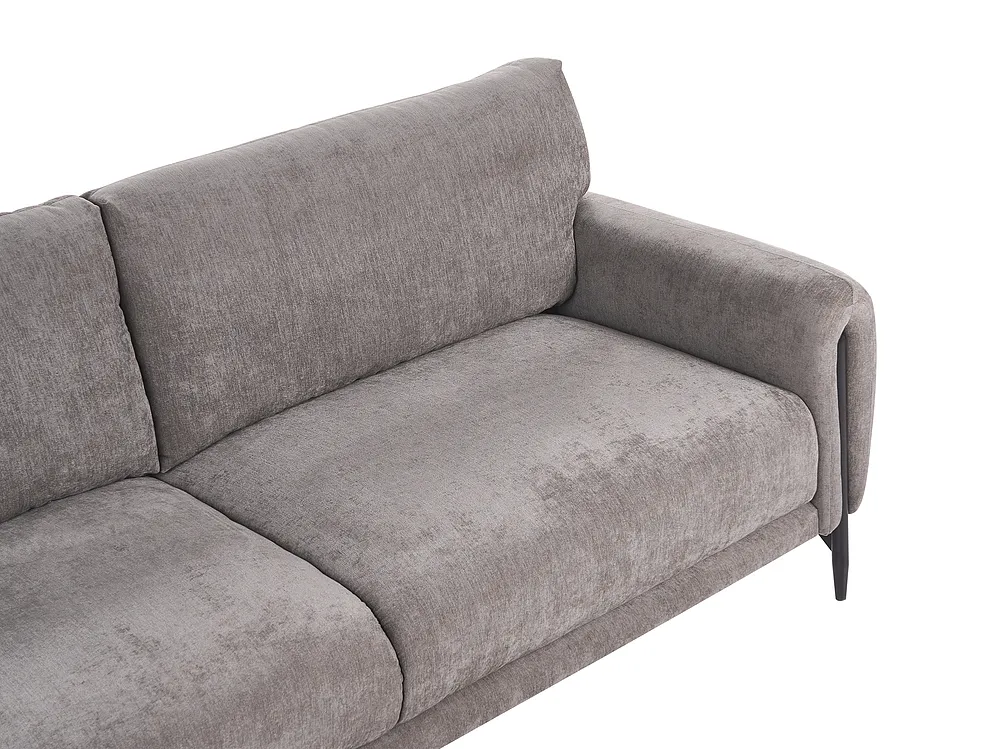 Sofa 3-Sitzer SKARO Chenillegewebe Taupe_1156592