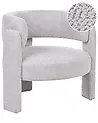 Armchair BUREA Chenille Light Grey