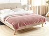 Decke rosa mit Pompons 150 x 200 cm KAWERI_810911