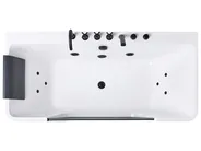 Vasca idromassaggio angolare CAHUITA 160 x 75 cm Bianco_1029537