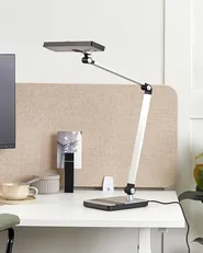 Lampada da scrivania a LED LACERTA con Caricatore wireless Metallo Argento_855158