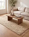 Rug SANLIURFA Beige 140 x 200 cm Cotton