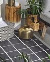 Outdoor Teppich schwarz 120 x 180 cm kariertes Muster RAMPUR_766415