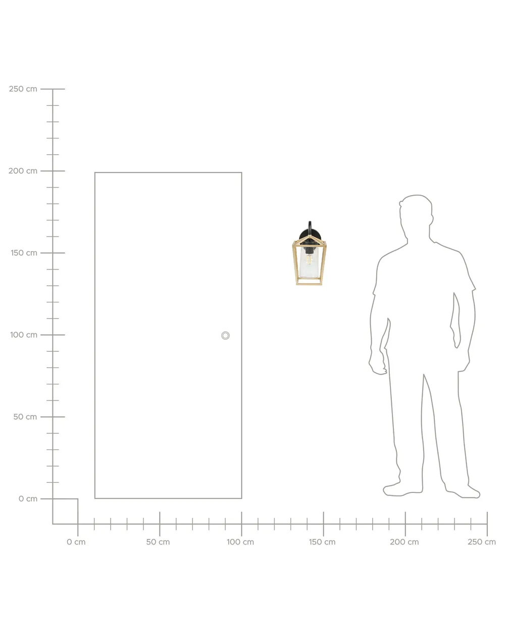 Outdoor Wall Light ORDIE Gold_873045