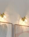 Conjunto de 2 lámparas de pared de metal dorado CHENAB_781845
