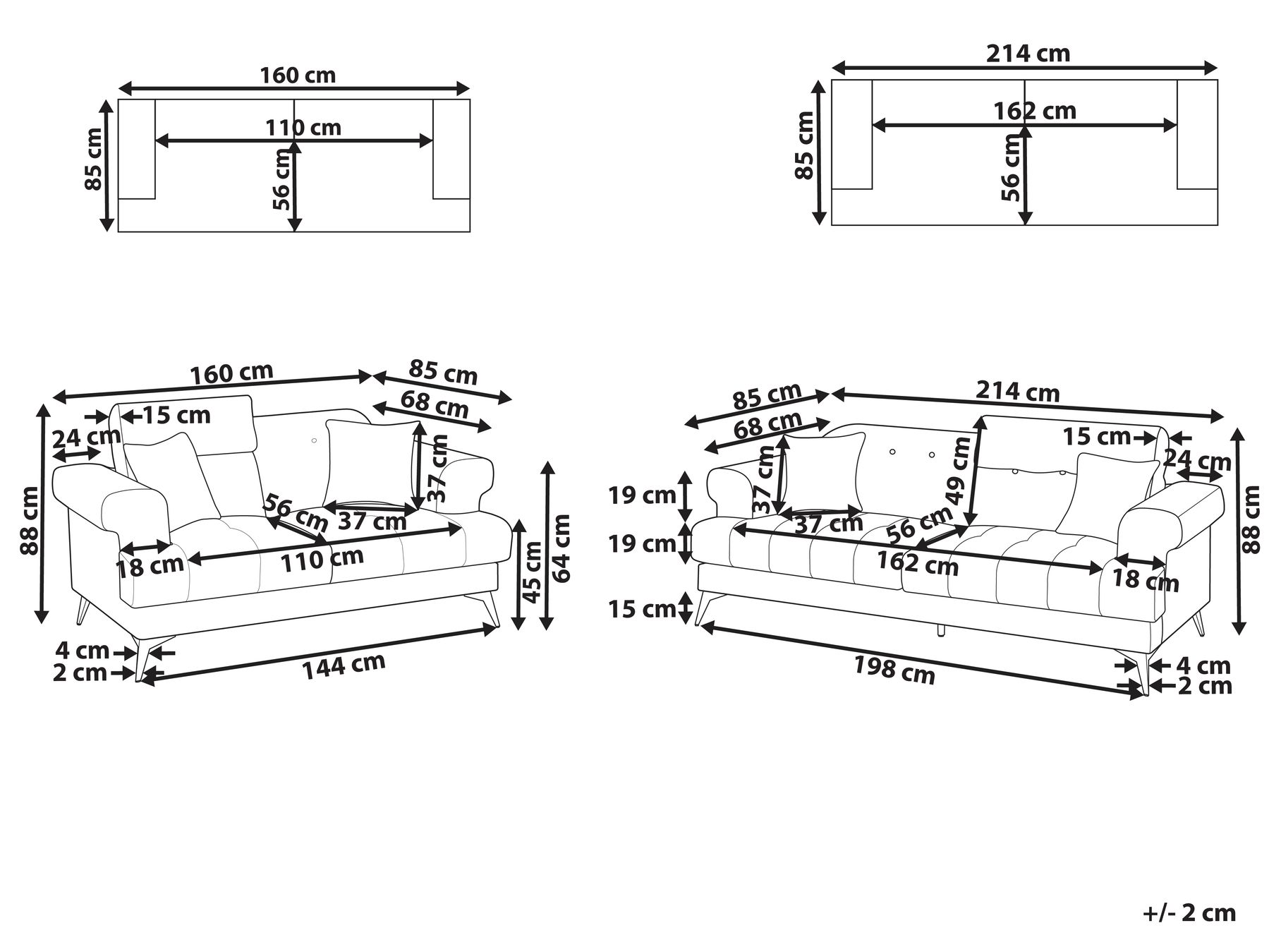 Fabric Living Room Set Taupe SKIVE_947672 Fabric Living Room Set Taupe SKIVE_947672