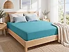 Fitted Sheet HOFUF 200 x 200 cm Cotton Turquoise