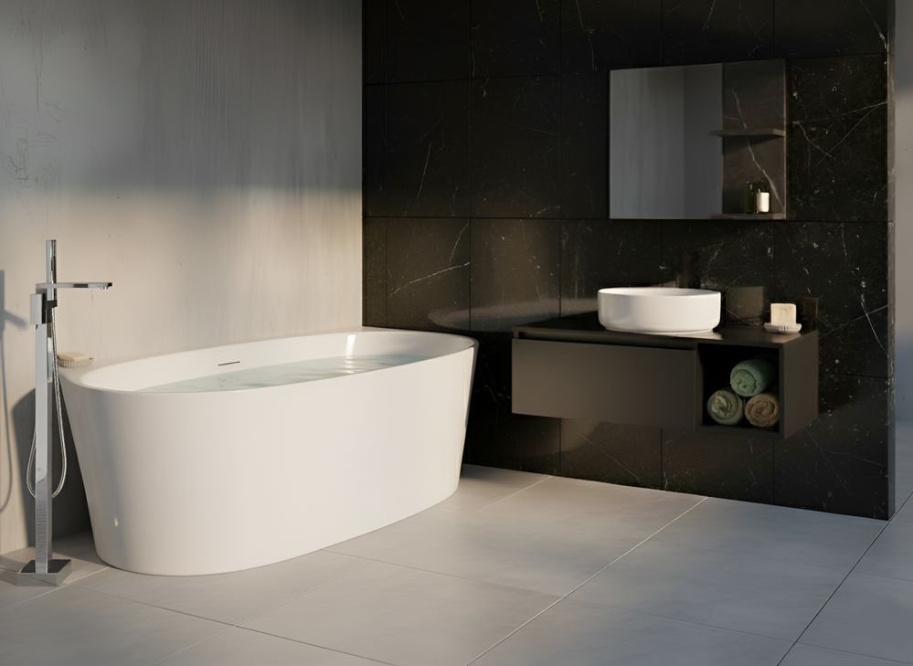 Banheira de parede PARNAIBA 1700 x 800 mm Branco