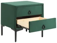 Bedroom Set SEZANNE Velvet Dark Green 160 x 200 cm (EU King Size)_892548