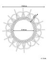 Bézs rattan falitükör ⌀ 60 cm TELAKIA_822212
