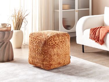 Pouffe 50 x 50 x 50 cm Golden Brown SANAWAN