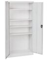 2 Door Metal Storage Cabinet White FELDSPAR_929643