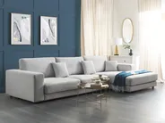Divano angolare 5 posti LOFOTEN Tessuto Grigio chiaro Lato Sinistro_900521