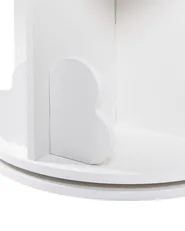 Rotating Bookshelf PENOLA 65 cm White_1088080
