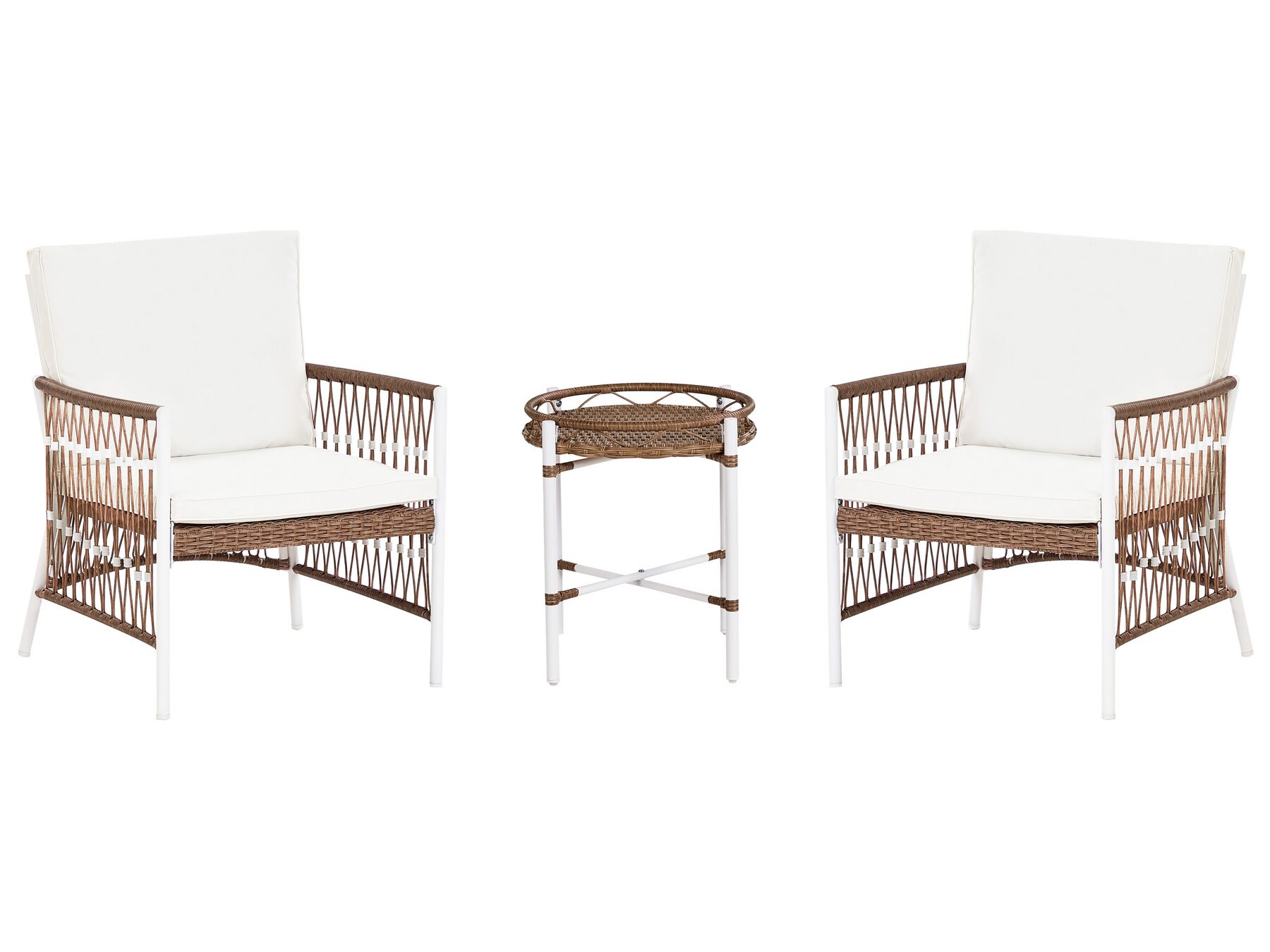 Aluminium Garden Bistro Set White LEVICO_930858