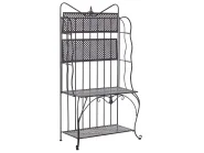 Shelving Unit PAVONA 94 cm 170 cm Metal Black_802318
