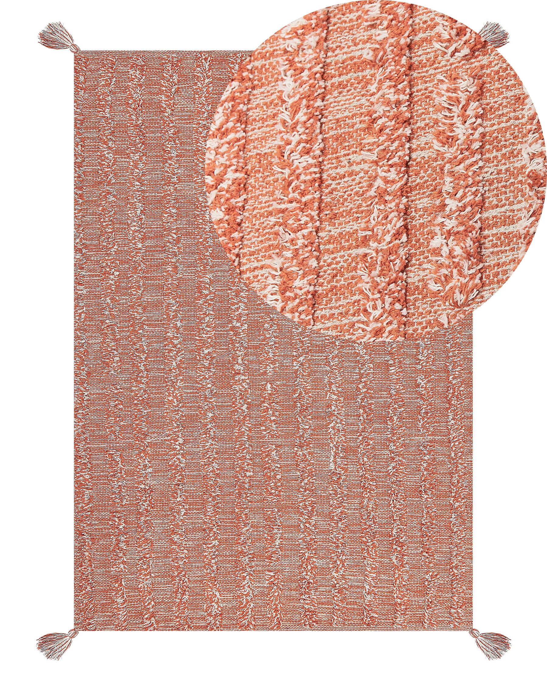 Dywan bawełniany 160 x 230 cm pomarańczowy MUGLA_839668