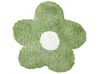 Conjunto de 2 almofadas decorativas com forma de flor em algodão verde 30 x 30 cm SORREL_906003