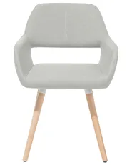 Set di 2 sedie da pranzo CHICAGO Tessuto Grigio chiaro_743964
