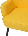 Fauteuil en tissu jaune LOKEN_550242