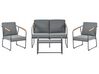 4 Seater Metal Garden Sofa Set Grey VEZZANA_931066