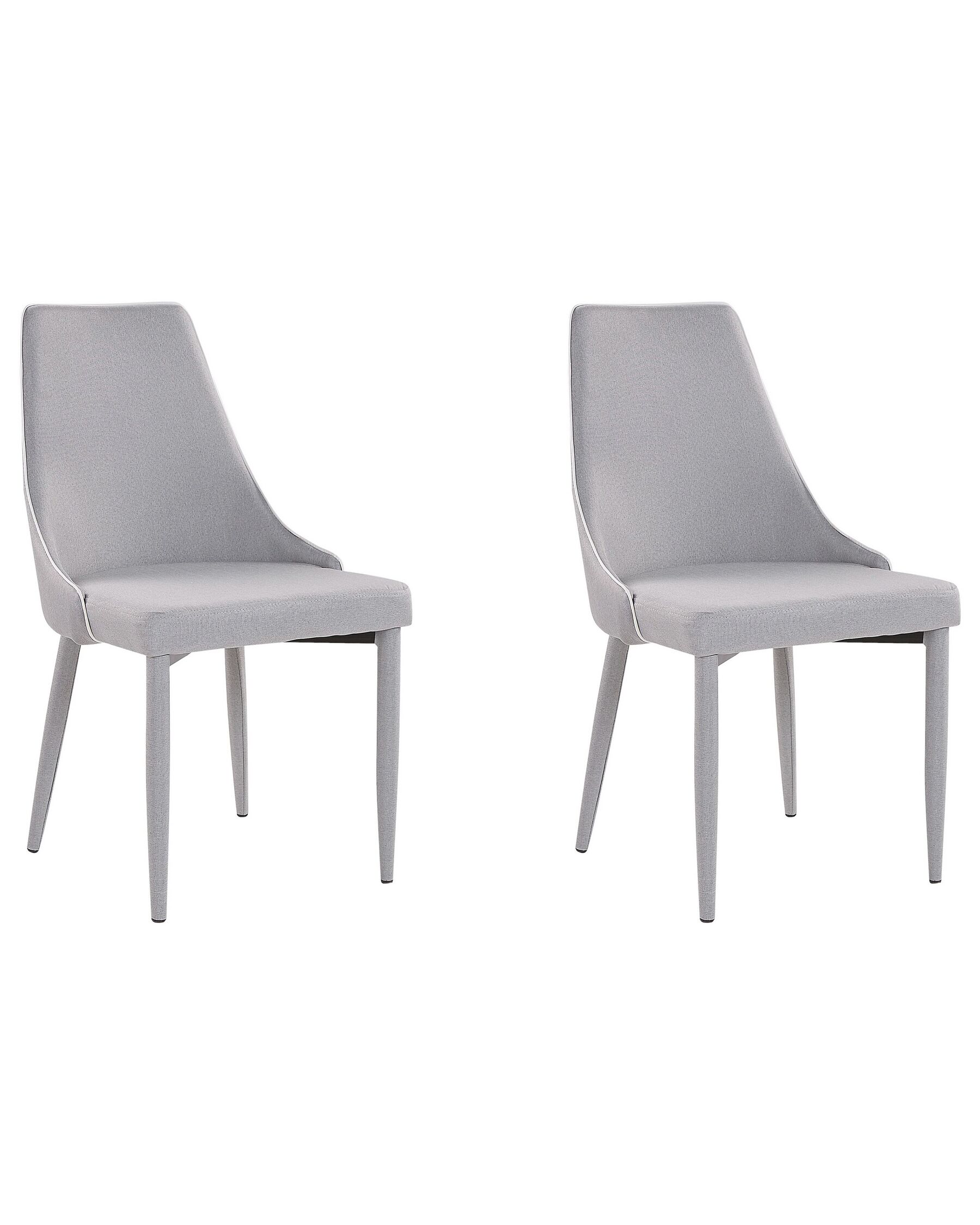Lot de 2 chaises en tissu gris CAMINO_812618