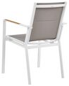 Set di 6 sedie da giardino grigio e bianco BUSSETO_922767