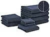 Set of 9 Towels MITIARO Terry Cotton Dark Blue