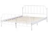 Kovová posteľ 160 x 200 cm biela MAURESSAC_902746