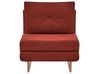 Single Sofa Bed JERSLEV Fabric Red