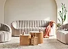 Sofa 3 Seater MALUNG Velvet Beige