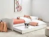 Trundle Bed Pine Wood GRAVELINES 90 x 200 cm (EU Single) White
