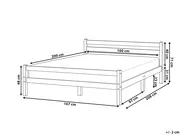 Bed Pine Wood ECHALLON 160 x 200 cm (EU King Size) Light Brown_1113300