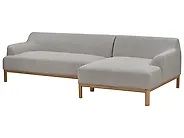 Corner Sofa SOSJO Fabric Light Grey Left Hand_1185286