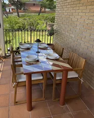 Set of 2 Garden Chairs with Cushions SASSARI II PREMIUM Certified Acacia Wood Off-White_1078522