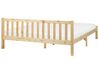 Cama con somier de madera clara 160 x 200 cm FLORAC_918231