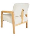 Fauteuil en bouclé blanc HJO_927705