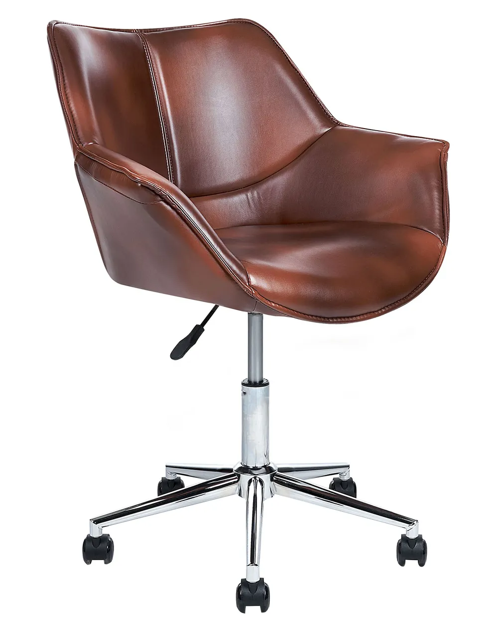 Desk Chair NEWDALE Faux Leather Dark Brown_854758