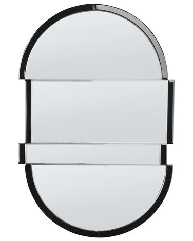 Nástěnné zrcadlo 60 x 90 cm černá MICHERY
