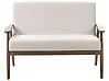 Sofa 2 Seater ESRUM Fabric Dark Brown/ Beige