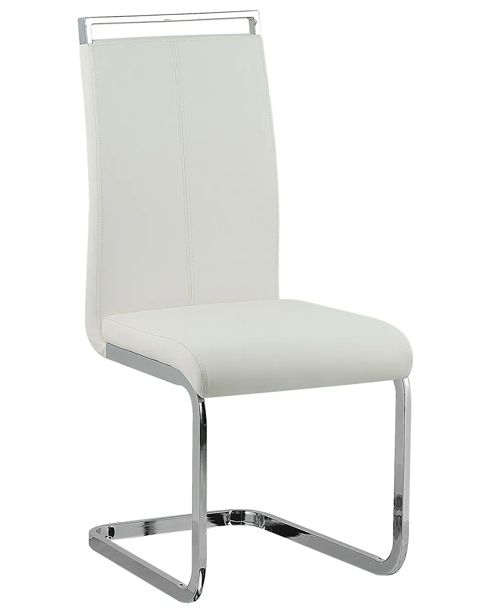 Lot de 2 chaises de salle à manger GREEDIN Cuir PU Blanc_790044